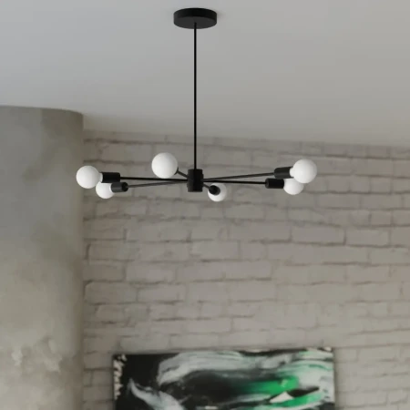 Żyrandol LANGO 5 czarny SL.1022 - Sollux
