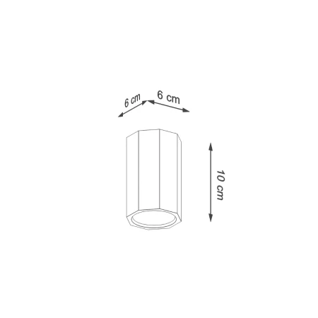 Plafon ZEKE 10 dąb SL.1033 - Sollux