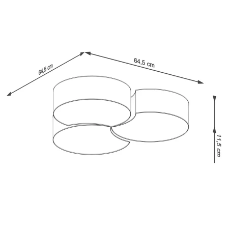 Plafon CIRCLE 3B biały SL.1052 - Sollux