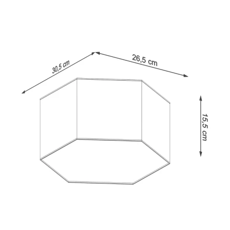 Plafon SUNDE 15 biały SL.1058 - Sollux