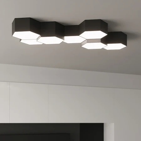 Plafon SUNDE 13 czarny SL.1060 - Sollux