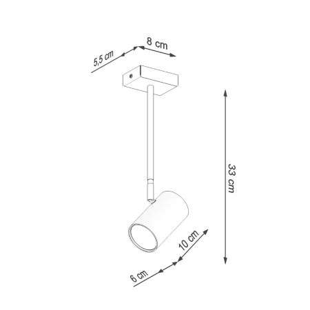 Plafon NORANO czarny SL.1074 - Sollux