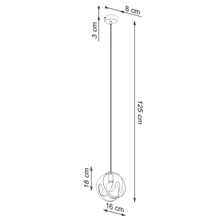 Lampa wisząca TULOS 1 biała SL.1083 - Sollux