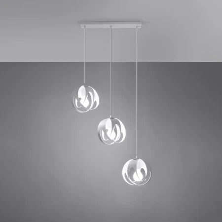 Lampa wisząca TULOS 3L biała SL.1085 - Sollux