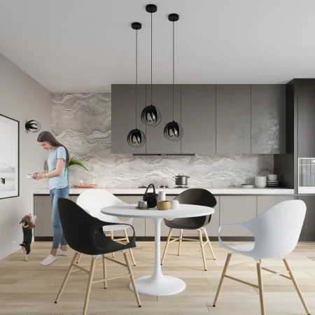 Lampa wisząca TULOS 3L czarna SL.1089 - Sollux