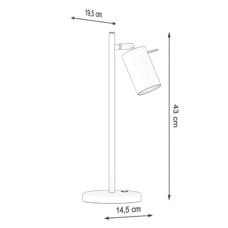 Lampa biurkowa RING czarna SL.1091 - Sollux