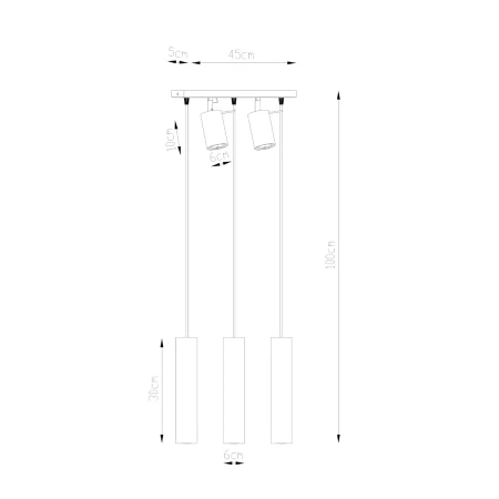 Lampa wisząca RING 3 biały SL.1098 - Sollux