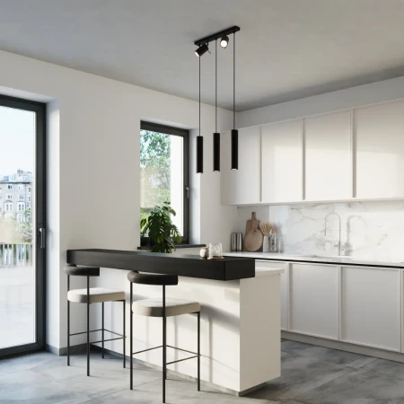 Lampa wisząca RING 3 czarny SL.1099 - Sollux