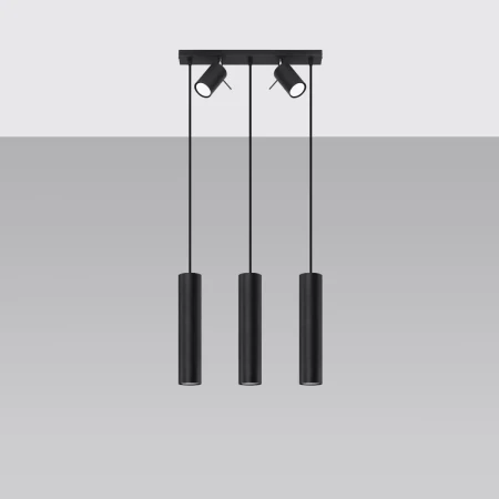 Lampa wisząca RING 3 czarny SL.1099 - Sollux