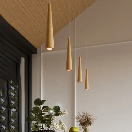 Lampa wisząca SULA 1 naturalne drewno SL.1100 - Sollux
