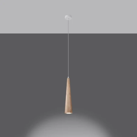 Lampa wisząca SULA 1 naturalne drewno SL.1100 - Sollux