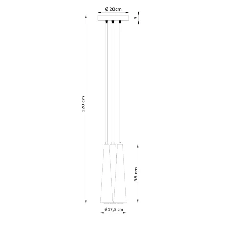 Lampa wisząca SULA 3P naturalne drewno SL.1101 - Sollux