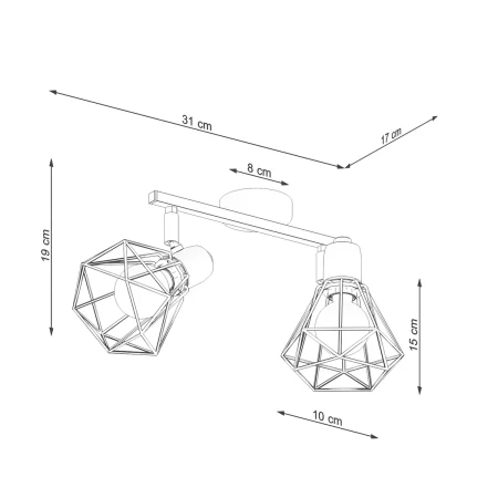 Plafon ARTEMIS 2 biały SL.1103 - Sollux