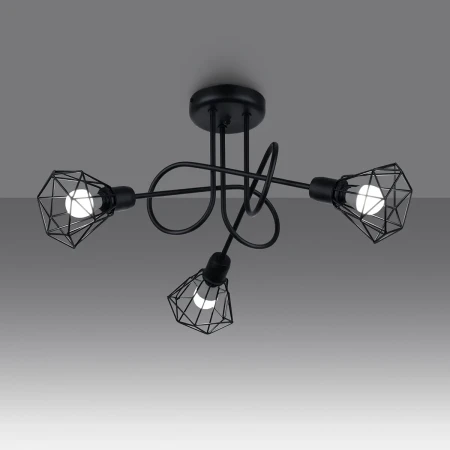 Żyrandol ARTEMIS 3S czarny SL.1109 - Sollux