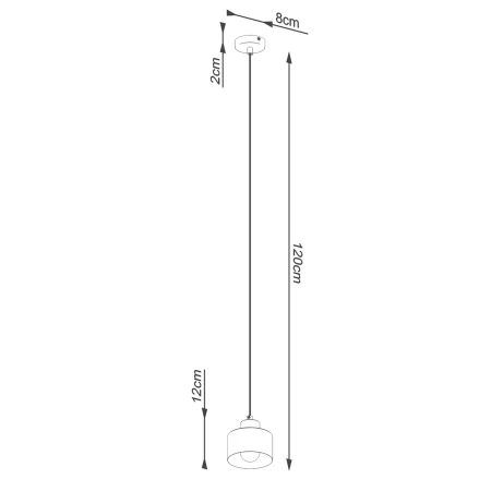 Lampa wisząca SAVAR 1 czarna SL.1132 - Sollux