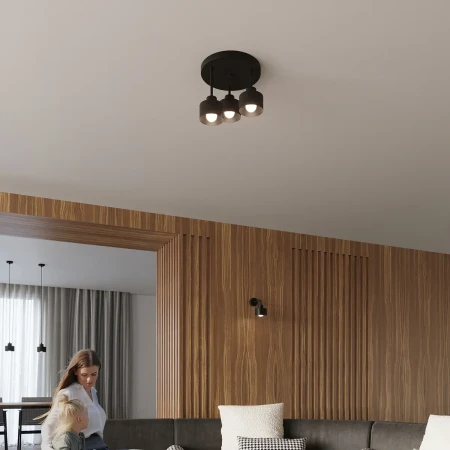 Lampa wisząca SAVAR 1 czarna SL.1132 - Sollux