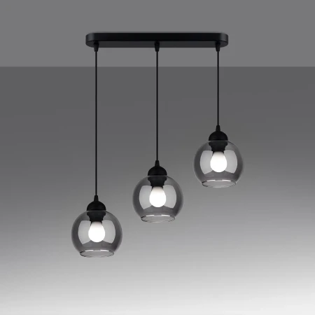 Lampa wisząca ALINO 3 czarna SL.1142 - Sollux