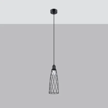 Lampa wisząca SUBA 1 czarna SL.1165 - Sollux