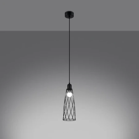 Lampa wisząca SUBA 1 czarna SL.1165 - Sollux