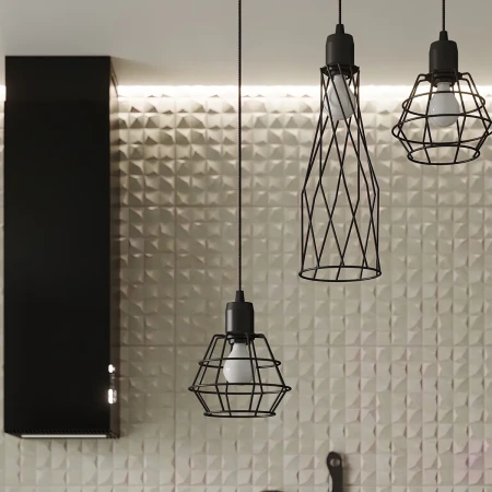 Lampa wisząca SUBA 4L czarna SL.1167 - Sollux