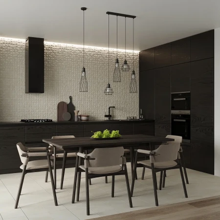 Lampa wisząca SUBA 4L czarna SL.1167 - Sollux