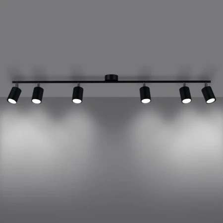 Plafon LEMMI 6L czarny SL.1169 - Sollux