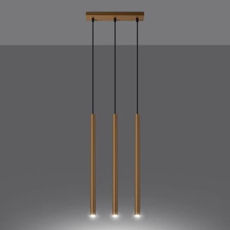 Lampa wisząca PASTELO 3L złota SL.1171 - Sollux