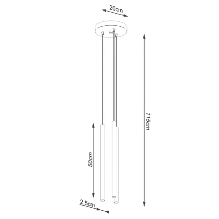 Lampa wisząca PASTELO 3P złota SL.1172 - Sollux