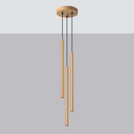 Lampa wisząca PASTELO 3P złota SL.1172 - Sollux