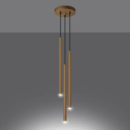 Lampa wisząca PASTELO 3P złota SL.1172 - Sollux