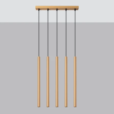 Lampa wisząca PASTELO 5L złota SL.1173 - Sollux