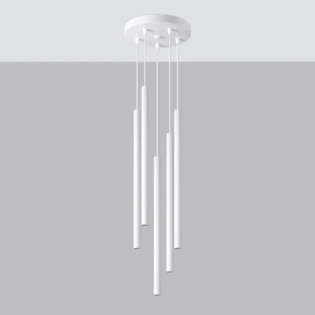 Lampa wisząca PASTELO 5P biała SL.1175 - Sollux