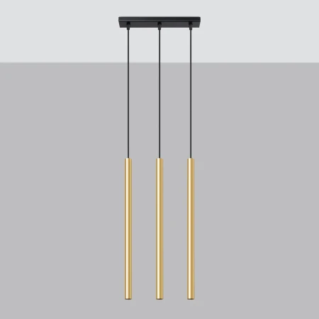 Lampa Wisząca PASTELO 3L złoty połysk SL.1196 - Sollux