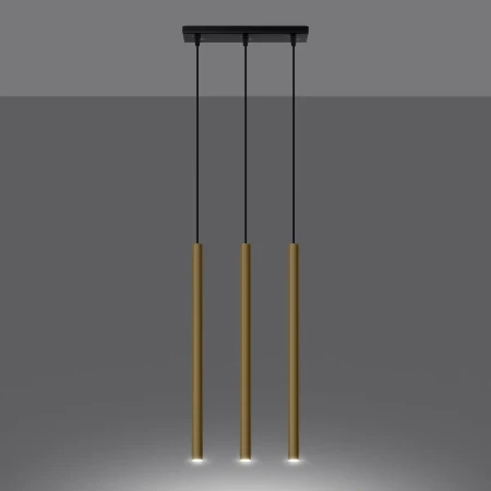 Lampa Wisząca PASTELO 3L złoty połysk SL.1196 - Sollux