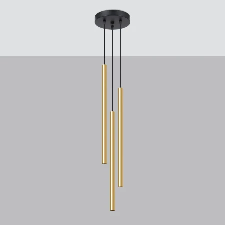 Lampa Wisząca PASTELO 3P złoty połysk SL.1197 - Sollux