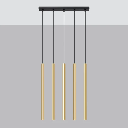 Lampa Wisząca PASTELO 5L złoty połysk SL.1198 - Sollux