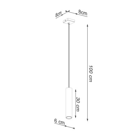 Lampa Wisząca LAGOS 1 złoty połysk SL.1200 - Sollux