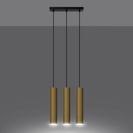 Lampa Wisząca LAGOS 3 złoty połysk SL.1201 - Sollux