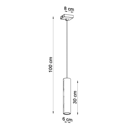 Lampa Wisząca LAGOS 1 chrom SL.1204 - Sollux