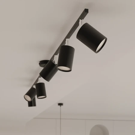 Żyrandol LEMMI 6 czarny SL.1207 - Sollux