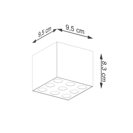 Plafon OZZY czarny LED SL.1211 - Sollux
