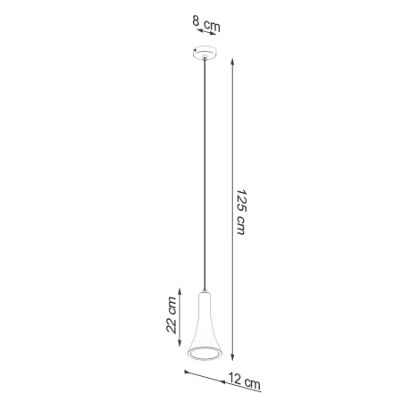 Lampa wisząca REA 1 beton SL.1223 - Sollux