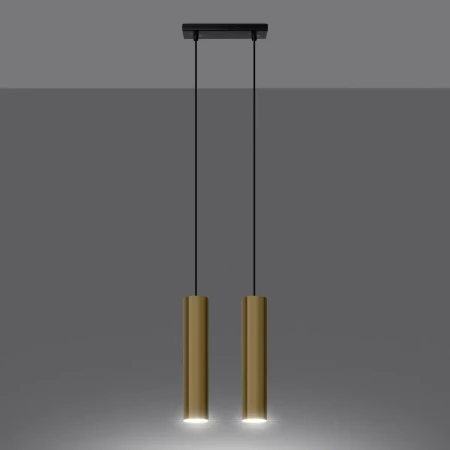 Lampa Wisząca LAGOS 2 złoty połysk SL.1241 - Sollux