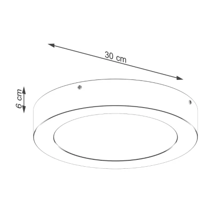 Plafon ONYX 30 czarny LED 3000K SL.1242 - Sollux