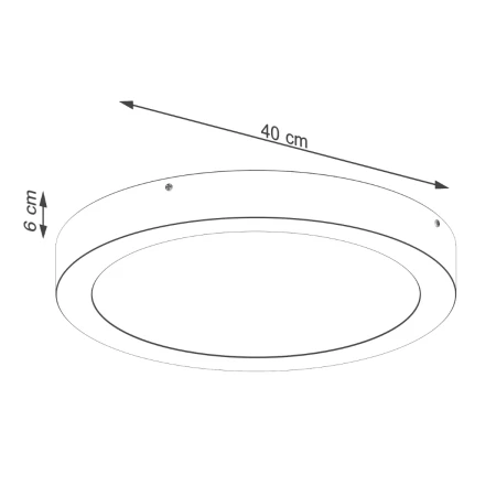 Plafon ONYX 40 biały LED 3000K SL.1245 - Sollux