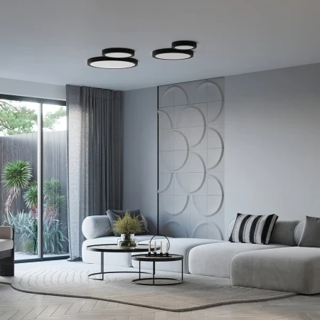 Plafon ONYX 50 czarny LED 3000K SL.1246 - Sollux