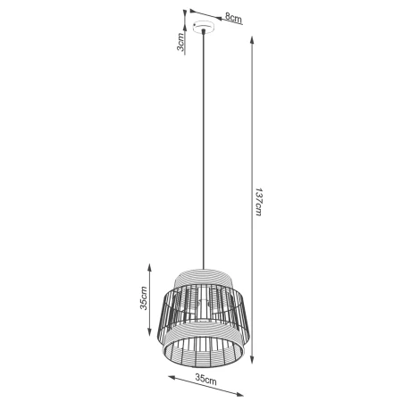 Lampa wisząca BRILO SL.1253 - Sollux