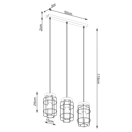 Lampa wisząca GOTTO 3L SL.1264 - Sollux