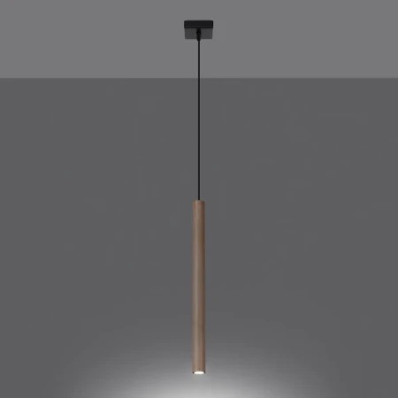 Lampa wisząca PASTELO 1 drewno SL.1266 - Sollux
