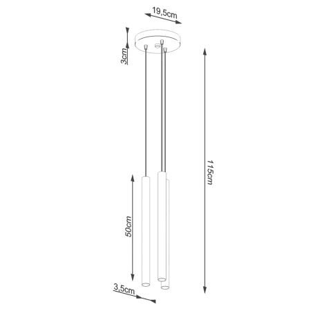 Lampa wisząca PASTELO 3P drewno SL.1268 - Sollux